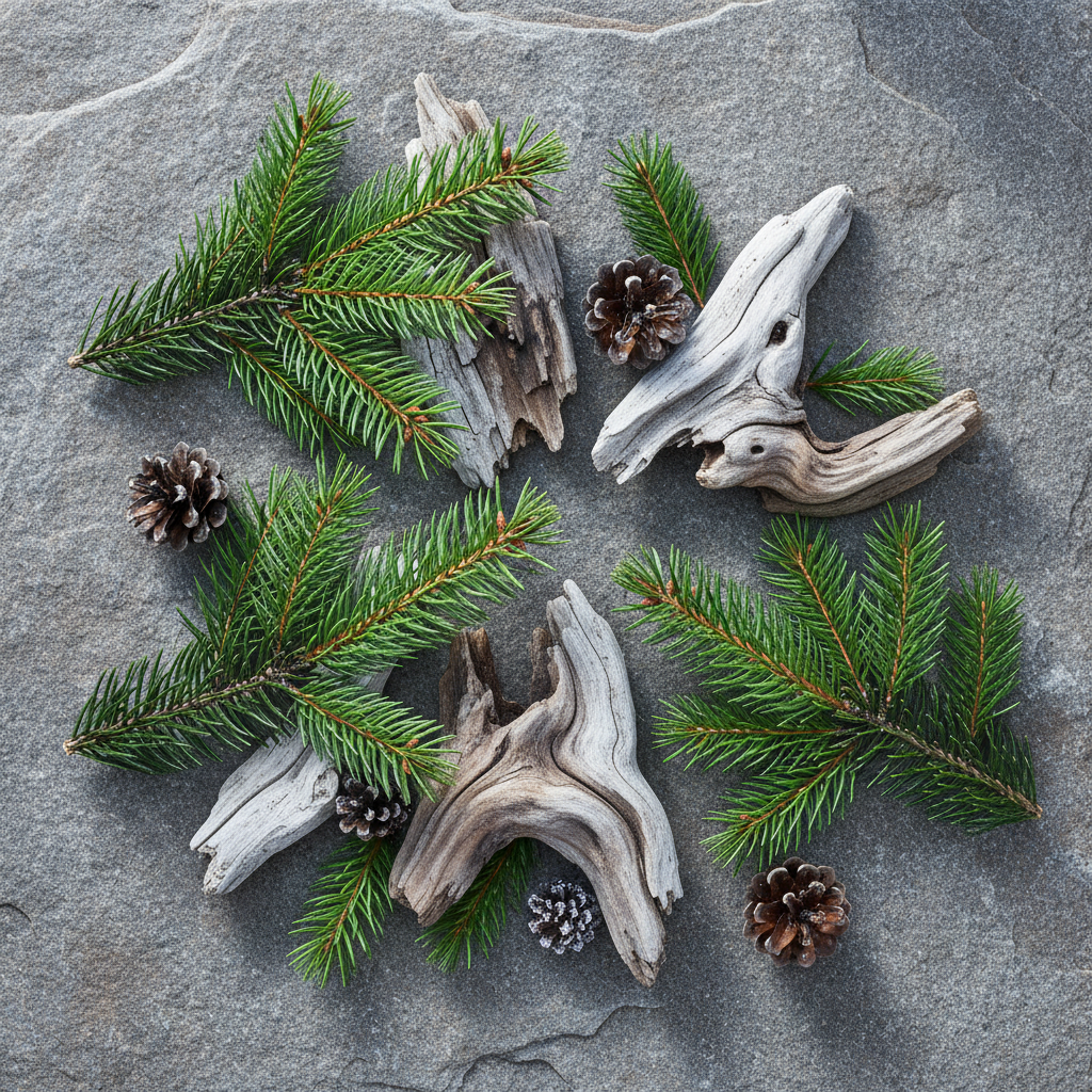 Deep Pine captures the sharp freshness of pine needles layered with dry woods.
The scent feels cool, clean, and invigorating, like mountain air in the trees.
Bright and green without feeling heavy or sweet.
It clears the air and opens up any space.
A true pine-forward forest scent.
